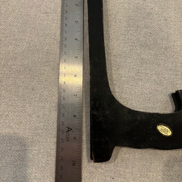 Vintage 10 inch and 6 inch Black Wooden Plate Picture Stands Easels - Picture 6 of 7